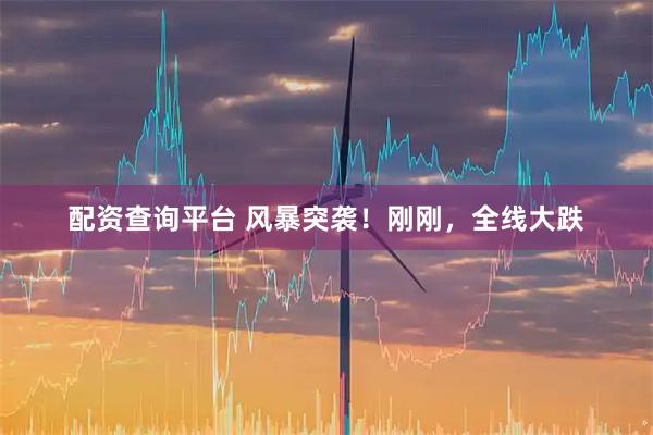 配资查询平台 风暴突袭！刚刚，全线大跌